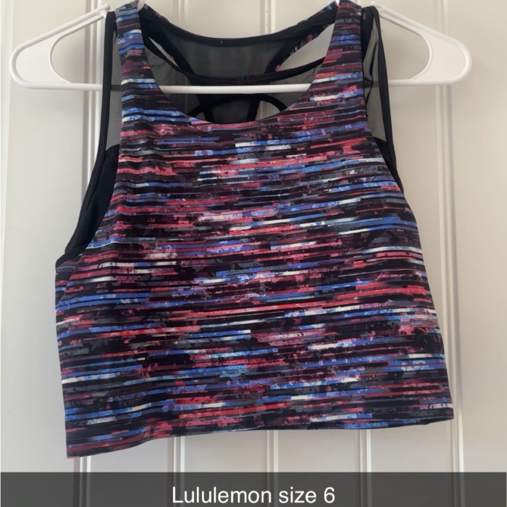 Lululemon Athletica Women's Vibrant Striped Crop Top